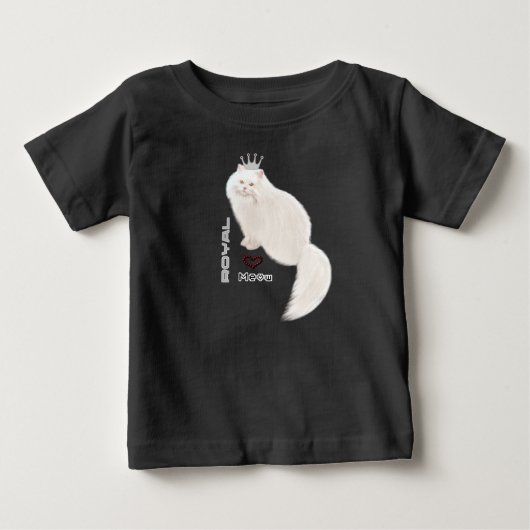 白猫 ベビーTシャツ (正面)