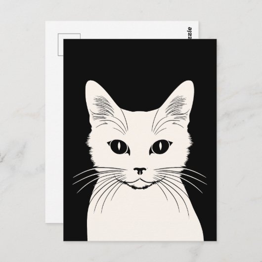 白猫 ポストカード (正面/裏面)