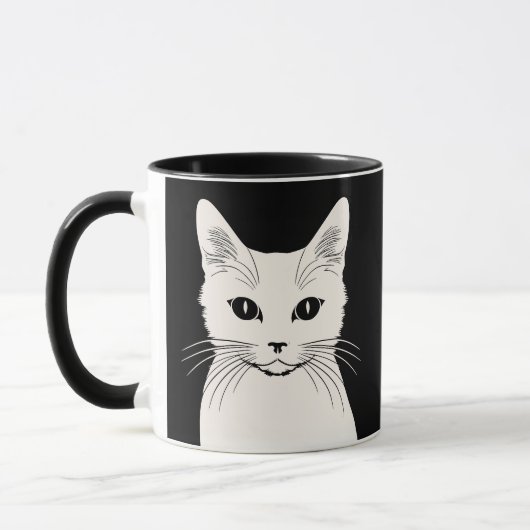 白猫 マグカップ (左)