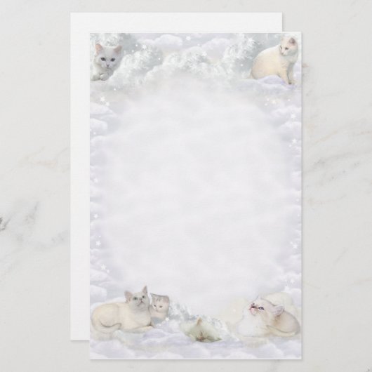 白猫😽 便箋 (正面/裏面)