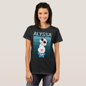 白猫 – Alyssa名 Tシャツ (正面フル)