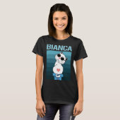 白猫 – Biancaの名前 Tシャツ (正面フル)