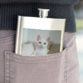 白猫 | Zazzle_Growstore フラスク (インサイチュ)