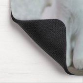 白猫 | Zazzle_Growstore マウスパッド (コーナー)