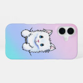 白猫iPhoneケース iPhone 16ケース (裏面横)