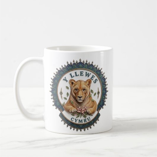 白獅子。イングランド コーヒーマグカップ (左)