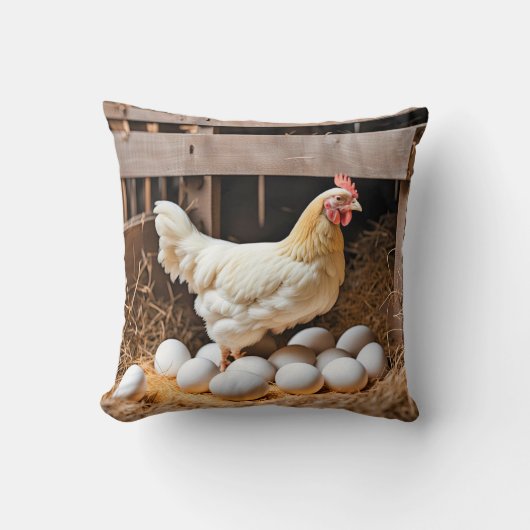 白玉鶏 クッション (正面)