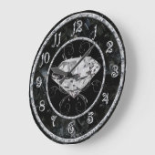 白玉 ラージ壁時計 (傾斜)