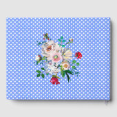 白王室の点と花の青結婚色 ゲストブック (裏面)