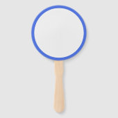 白王室の縁付き青いファン – カスタム ハンドファン (裏面)