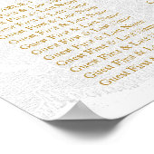 白王室の金ゴールドレース座席表 ポスター (角)