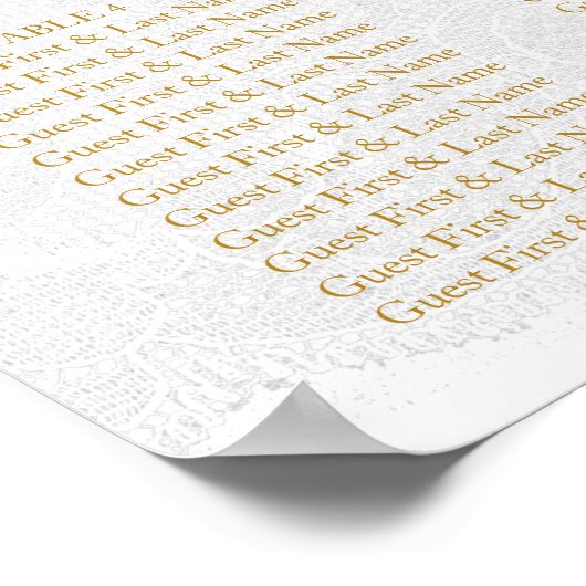 白王室の金ゴールドレース座席表 ポスター (角)