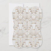 白王室の金ゴールド素晴らしギャツビーバチェロレッテ 招待状 (裏面)