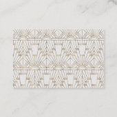 白王室の金ゴールド素晴らしギャツビー結婚のウェブサイト 名刺 (裏面)