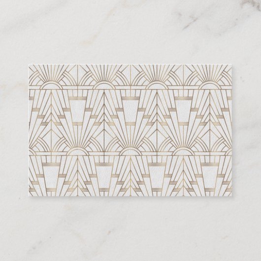 白王室の金ゴールド素晴らしギャツビー結婚のウェブサイト 名刺 (裏面)