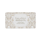 白王室の金ゴールド素晴らしギャツビー結婚ズ ラベル (正面)