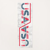 白環境にやさし大理石テクスチャ名前をカスタムする ヨガマット (正面)