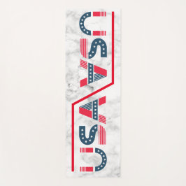 白環境にやさし大理石テクスチャ名前をカスタムする ヨガマット