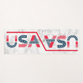 白環境にやさし大理石テクスチャ名前をカスタムする ヨガマット (正面(横))