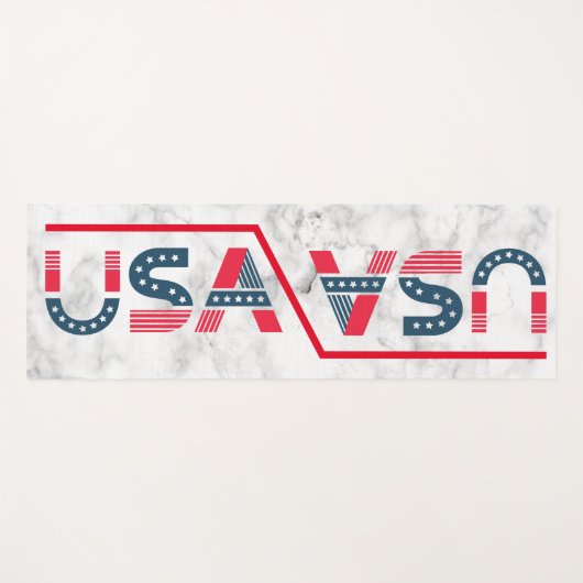 白環境にやさし大理石テクスチャ名前をカスタムする ヨガマット (正面(横))