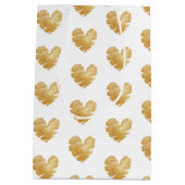 白生まれ色と金ゴールド中抱き枕 ミディアムペーパーバッグ (裏面)