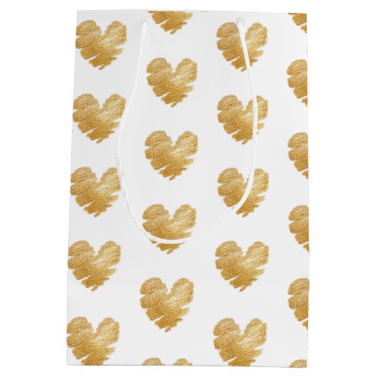 白生まれ色と金ゴールド中抱き枕 ミディアムペーパーバッグ (裏面)