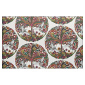 白生命の樹 ファブリック (ファットクウォーター)