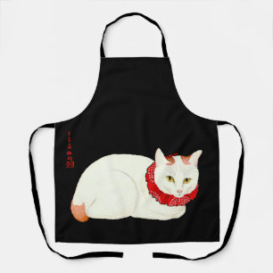 白生姜日本の猫 エプロン