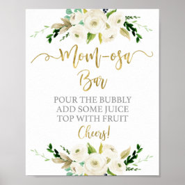 白男女兼用フローラモモモザバー徴候 ポスター