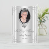 白番エレガント服喪章 招待状 (スタンド正面)