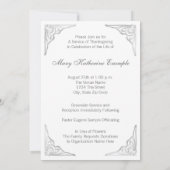 白番エレガント服喪章 招待状 (裏面)