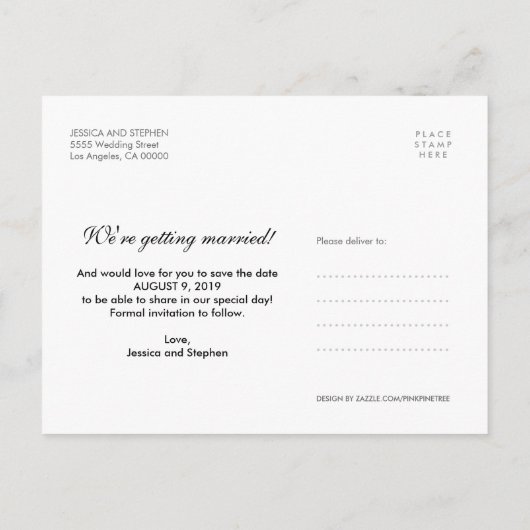 白番スタイリッシュ号はがき赤の日付を保存 案内ポストカード (裏面)