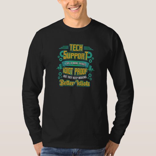 白痴対策の技術サポート 2 Tシャツ (正面)