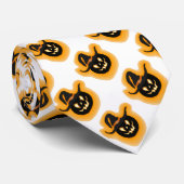 白白熱［赤熱］光を放つのカボチャの魔女 ネクタイ (ロール)