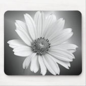白白熱［赤熱］光を放つデイジーオン黒 マウスパッド (正面)