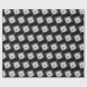 白白熱［赤熱］光を放つデイジーオン黒 ラッピングペーパー (フラット)