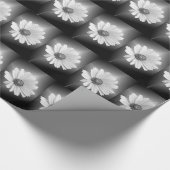 白白熱［赤熱］光を放つデイジーオン黒 ラッピングペーパー (角)