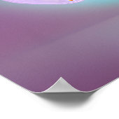 白白熱［赤熱］光を放つライトパープルバタフライ ポスター (角)