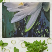 白白熱［赤熱］光を放つ蓮 キッチンタオル (折り畳み)