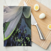 白白熱［赤熱］光を放つ蓮 キッチンタオル (四つ折り)