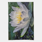 白白熱［赤熱］光を放つ蓮 キッチンタオル (縦)