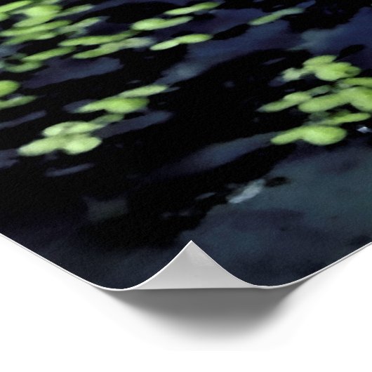 白白熱［赤熱］光を放つ蓮 ポスター (角)