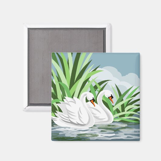 白白鳥 マグネット (正面/裏面)