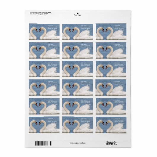 白白鳥 ラベル (フルシート)