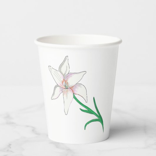 白百合花 紙コップ (裏面)