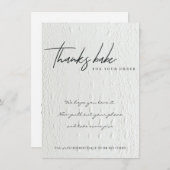 白皮フェイク業企業のロゴ サンキューカード (正面/裏面)