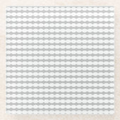 白真珠模様灰色のデコスタイリッシューギフト ガラスコースター (正面)