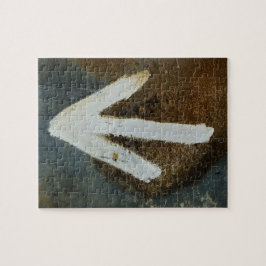 白矢印フォトパズル ジグソーパズル