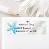 白砂と青ヒトデ ラベル (インサイチュ)