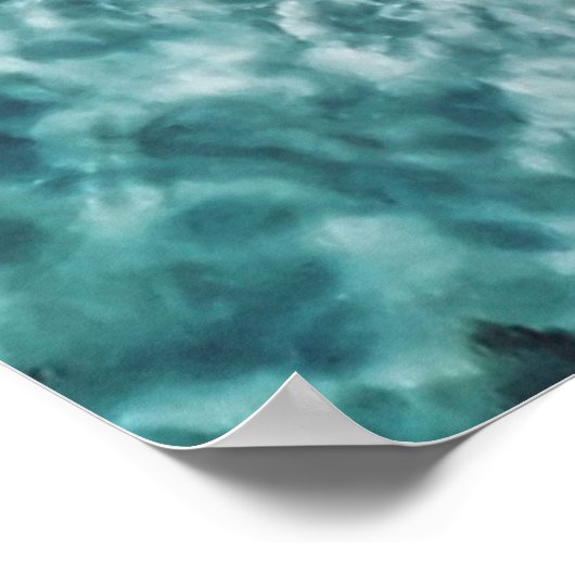 白砂の海岸と緑の空中撮影 ポスター (角)